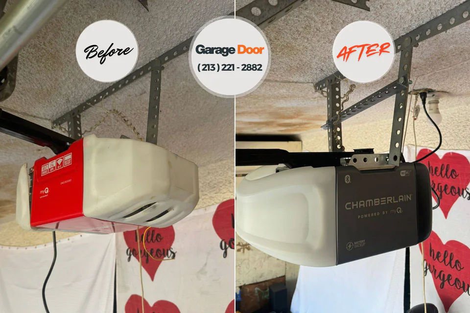 Before and after: garage door repair Bear Creek, AL